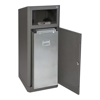 Stumpf Metall Collecteur de déchets avec cendrier pour entrées de bâtiments