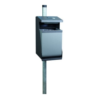 Stumpf Metall Collecteur de déchets pour extérieur montage sur poteau 22l