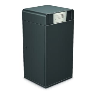 Stumpf Metall Einhausung WasteVision CityBox 1205 x 580 x 640 mm Edelstahlklappe