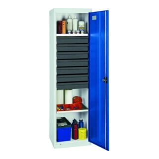 Stumpf Metall Schubladenschrank 150 cm 24 Schubladen lichtgrau anthrazitgrau