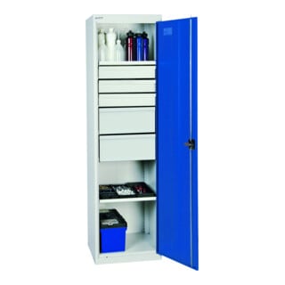 Stumpf Metall Schubladenschrank 180 cm 26 Schubladen lichtgrau lichtblau