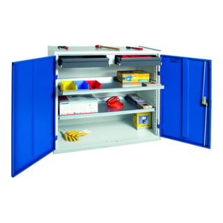 Stumpf Metall Schubladenschrank 180 cm 30 Schubladen lichtgrau anthrazitgrau