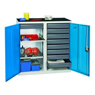 Stumpf Metall Umweltschrank Gefahrstoffschrank 2 Abteile 180 x 100 x 50 cm lichtgrau