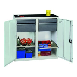 Stumpf Metall Umweltschrank und Gefahrstoffschrank 180 x 100 x 50 cm lichtgrau