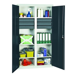 Stumpf Metall Umweltschrank und Gefahrstoffschrank 180 x 100 x 50 cm lichtgrau