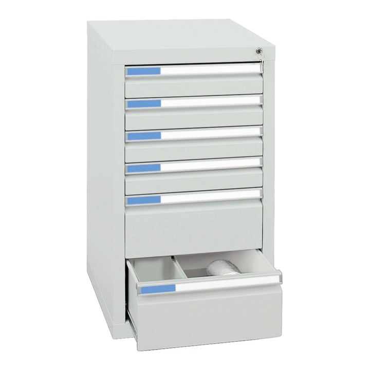 Stumpf Schubladenschrank Serie ESTA, 6 Schubladen lichtgrau (4x100, 2x200mm)