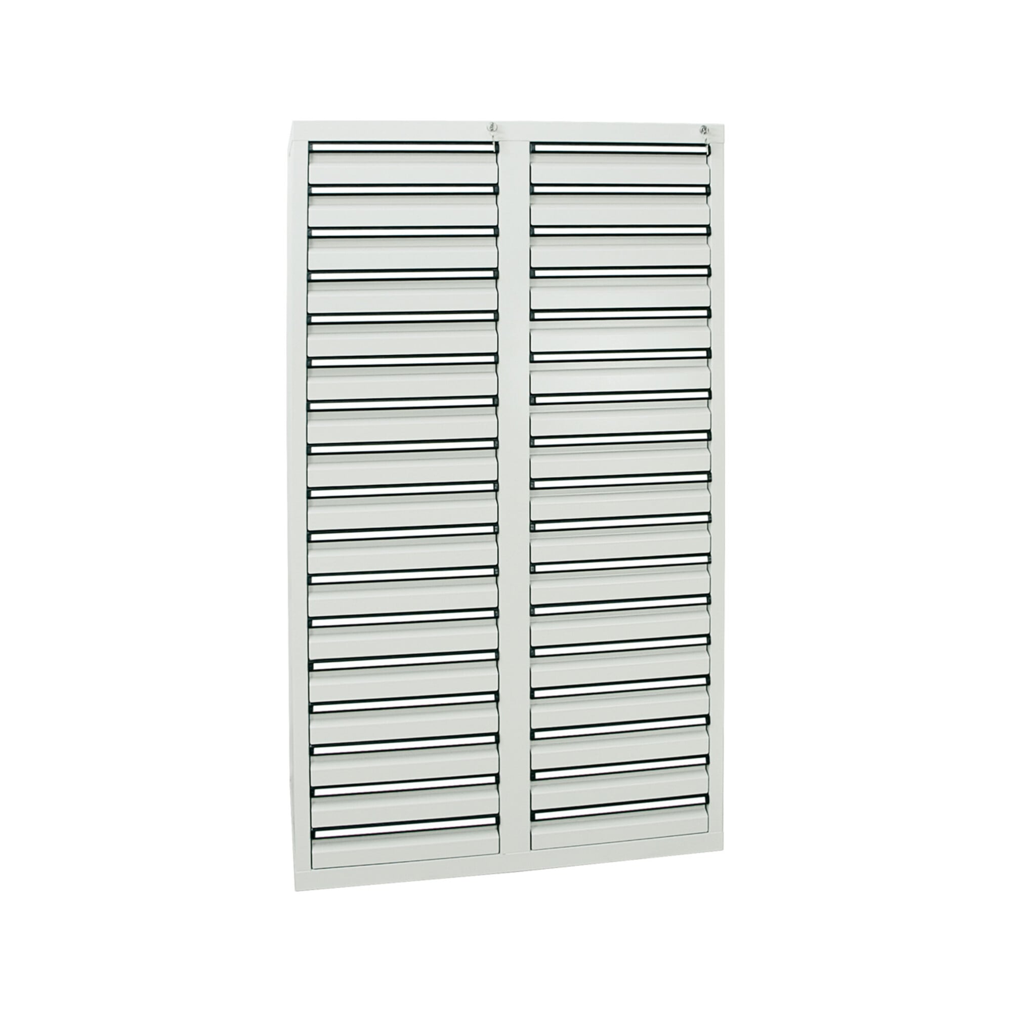 Stumpf Schubladenschrank Serie STS 410, 34 Schubladen lichtgrau (34x100mm) ; Stumpf Metall