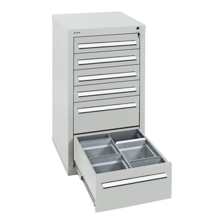 Stumpf Schubladenschrank Serie T-100/35-1, 6 Schubladen lichtgrau (4x100, 2x200mm)