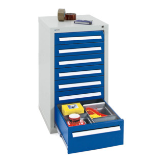 Stumpf Schubladenschrank Serie T-100/35-5, enzianblau 500 mm