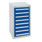 Stumpf Schubladenschrank Serie T-100/35-5, enzianblau 500 mm-1