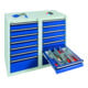 Stumpf Schubladenschrank Serie T-100/35-1, RAL 7035/7016, 12 Schubladen