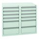 Stumpf Schubladenschrank Serie T-100/35-1, RAL 7035/7016, 13 Schubladen
