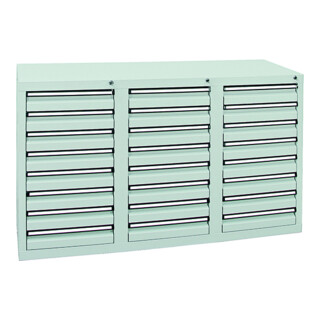 Stumpf Schubladenschrank Serie T-100/35-1, RAL 7035/7016, 15 Schubladen