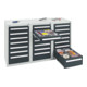 Stumpf Schubladenschrank Serie T-100/35-1, RAL 7035/7016, 21 Schubladen