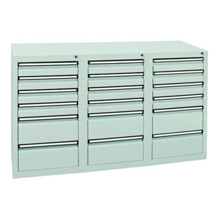 Stumpf Schubladenschrank Serie T-100/35-1, RAL 7035/7016, 24 Schubladen