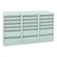 Stumpf Schubladenschrank Serie T-100/35-1, RAL 7035/7016, 24 Schubladen