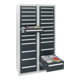 Stumpf Schubladenschrank Serie T-100/35-1, RAL 7035/7016, 26 Schubladen