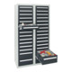 Stumpf Schubladenschrank Serie T-100/35-1, RAL 7035/7016, 30 Schubladen