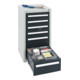 Stumpf Schubladenschrank Serie T-100/35-1, RAL 7035/7016, 6 Schubladen