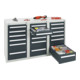 Stumpf Schubladenschrank Serie T-100/35-1, RAL 7035/7016,