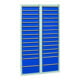 Stumpf Schubladenschrank Serie T-100/35-1, RAL 7035/7016, 7 Schubladen