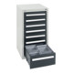 Stumpf Schubladenschrank Serie T-100/35-1, RAL 7035/7016, 7 Schubladen