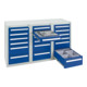 Stumpf Schubladenschrank Serie T-100/35-3, 18 Schubladen enzianblau (12x100, 6x200mm)-3