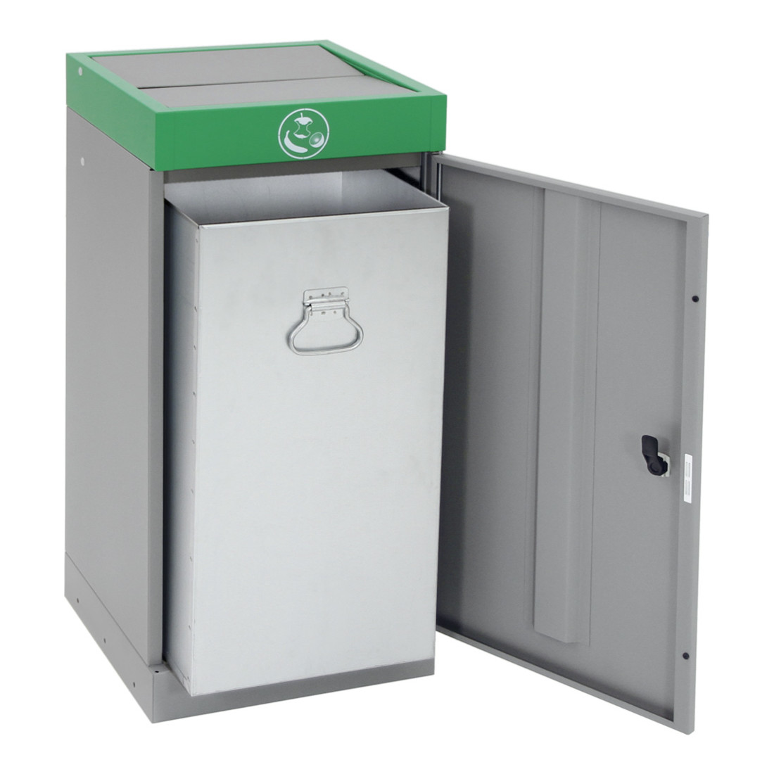 Stumpf Sortssystem ProTec-Plus, graualu/6024, verzinkter Innenbehälter, 70 Liter