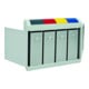 Stumpf Sortsystem 45, fahrbar, RAL 6024/6024, 45 Liter