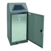 Stumpf Sortsystem Modul-Vario 120, graualu-struktur Innenbehälter, 120 Liter, Trethebel
