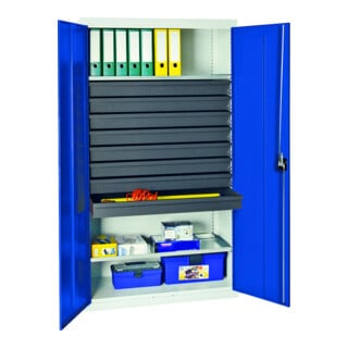 Stumpf Sortsystem Modul-Vario 120, graualu-struktur Innenbehälter, 120 Liter, Trethebel