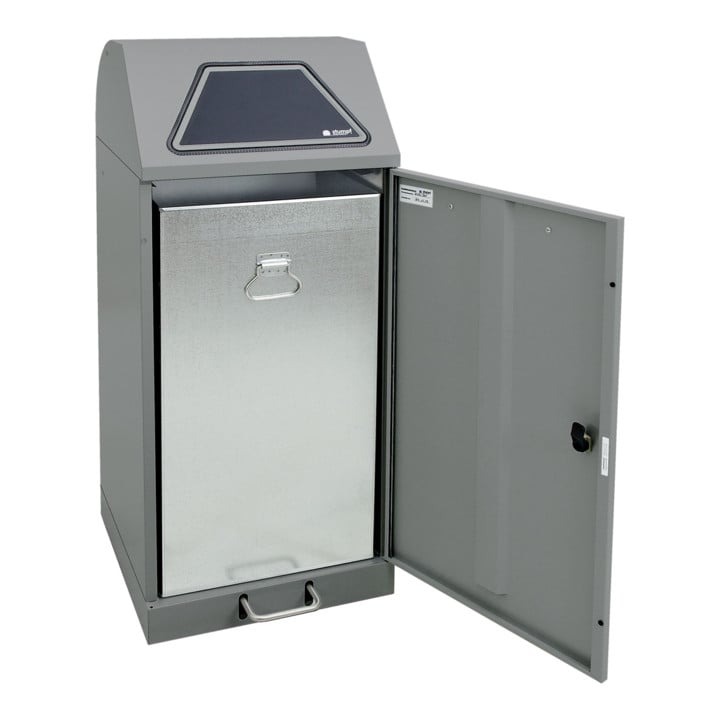 Stumpf Sortsystem Modul-Vario 120, graualu-struktur Innenbehälter, 120 Liter, Trethebel