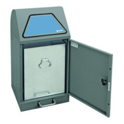 Stumpf Sortsystem Modul-Vario 45, graualu-struktur Innenbehälter, 45 Liter, Trethebel