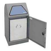 Stumpf Sortsystem Modul-Vario 45, graualu-struktur, verzinkter Innenbehälter, 45 Liter-3