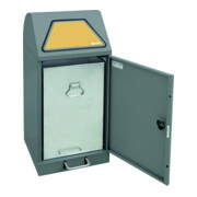 Stumpf Sortsystem Modul-Vario 60 graualu-struktur Innenbehälter, 60 Liter, Trethebel