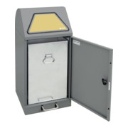 Stumpf Sortsystem Modul-Vario 60 graualu-struktur Innenbehälter, 60 Liter, Trethebel-3
