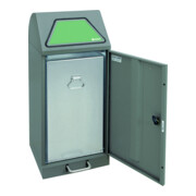 Stumpf Sortsystem Modul-Vario 75 graualu-struktur Innenbehälter, 75 Liter, Trethebel