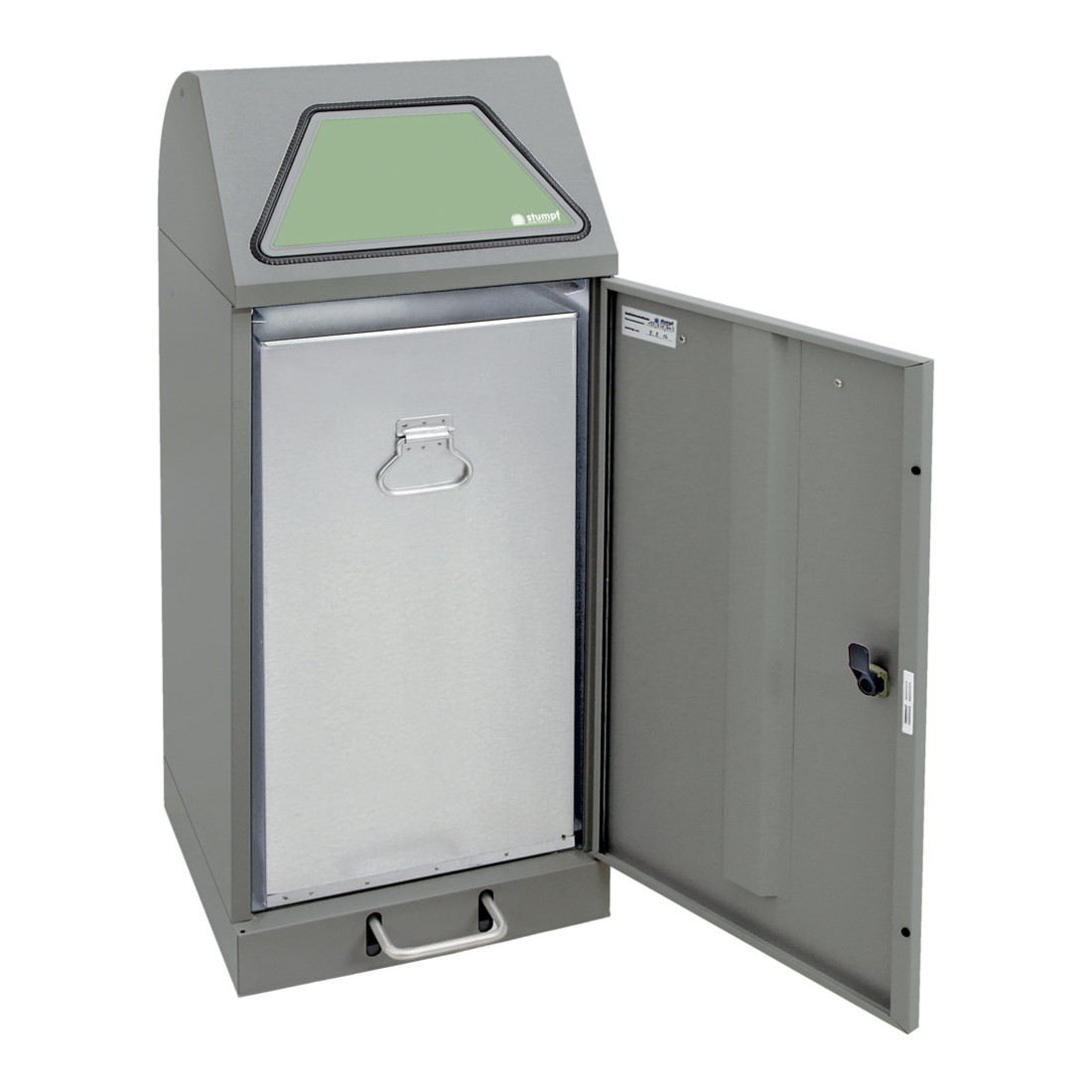 Stumpf Sortsystem Modul-Vario 75 graualu-struktur Innenbehälter, 75 Liter, Trethebel