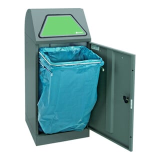 Stumpf Sortsystem Modul-Vario 75 graualu-struktur, verzinkter Innenbehälter, 75 Liter