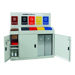 Stumpf Station de collecte des déchets métalliques pour jusqu’à 7 types de déchets, batteries usagées incluses