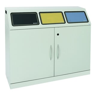 Stumpf Système de tri des déchets métal Compact 3 x 70 l en tôle d'acier galvanisée