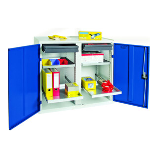 Stumpf Werkzeug- und Materialschrank 3000, RAL 7035/7016, 2 Schubladen, 4 Wannen