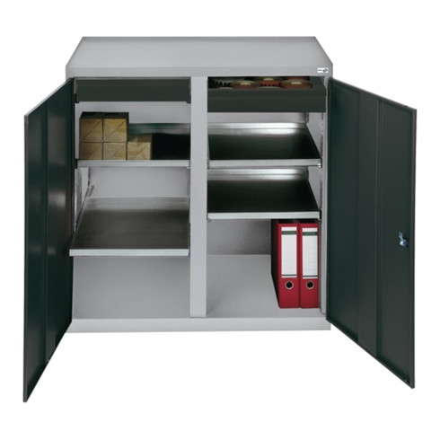 Stumpf Werkzeug- und Materialschrank 3000, RAL 7035/7016, 2 Schubladen, 4 Wannen