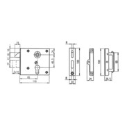 Stumpfdrückerschloss 15 DIN L/R PZ stabile Ausf. AMF-5