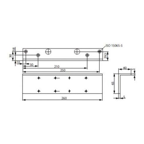 Sturzfutterw.f.DC300 silber ASSA ABLOY