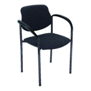 STYL Chaise visiteur avec accoudoirs noir/anthracite