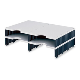 styro Aufbaueinheit styrodoc duo 268-1202.98 4Fächer gr/sw