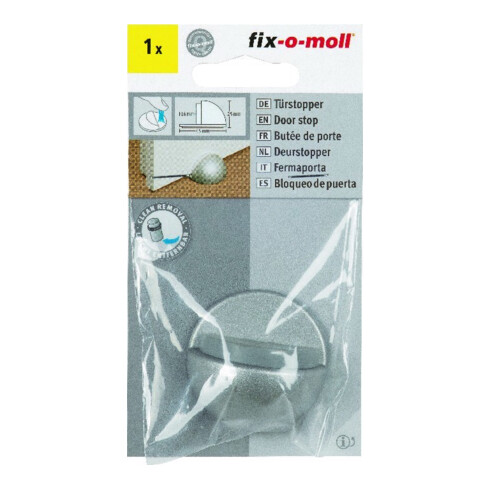 suki Bute-arrêt en métal, diamètre 45 x H 25, auto-adhésif, satiné, contenu : 1