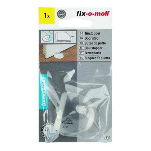 suki Butée de porte plastique 40x43xH23, auto-adhésive, transparent Contenu : 1