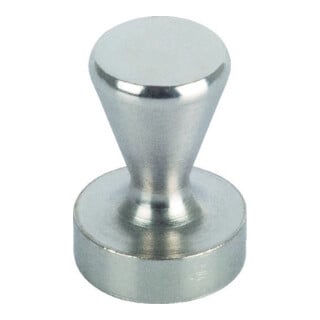 suki Cônes magnétiques Néodyme, diamètre 15 mm H21 mm, argent, lot de 2